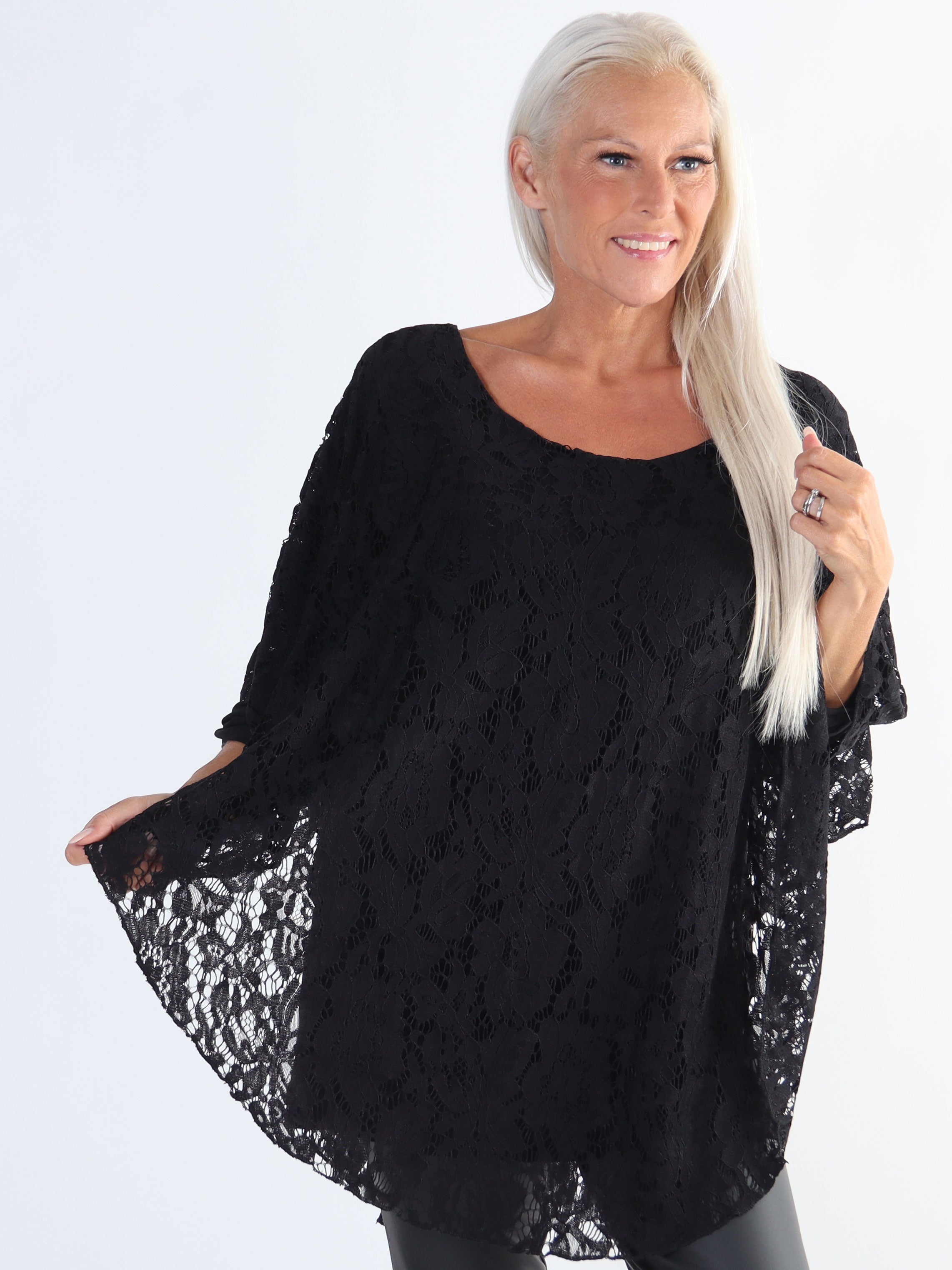 Kenya Lace Shirt - Plus size tunika med spetslager